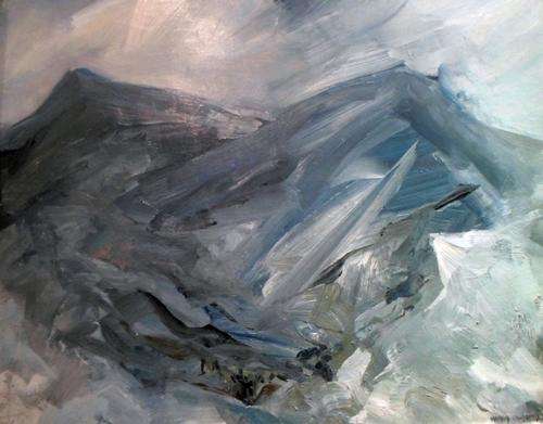 Mannolis Calliyannis - Abstract mountains - International investment art! Bid now!